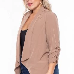 Sky Plus Plus Size Kalila Blazer - Mocha 10 Sky Plus Plus Size Kalila Blazer - Mocha