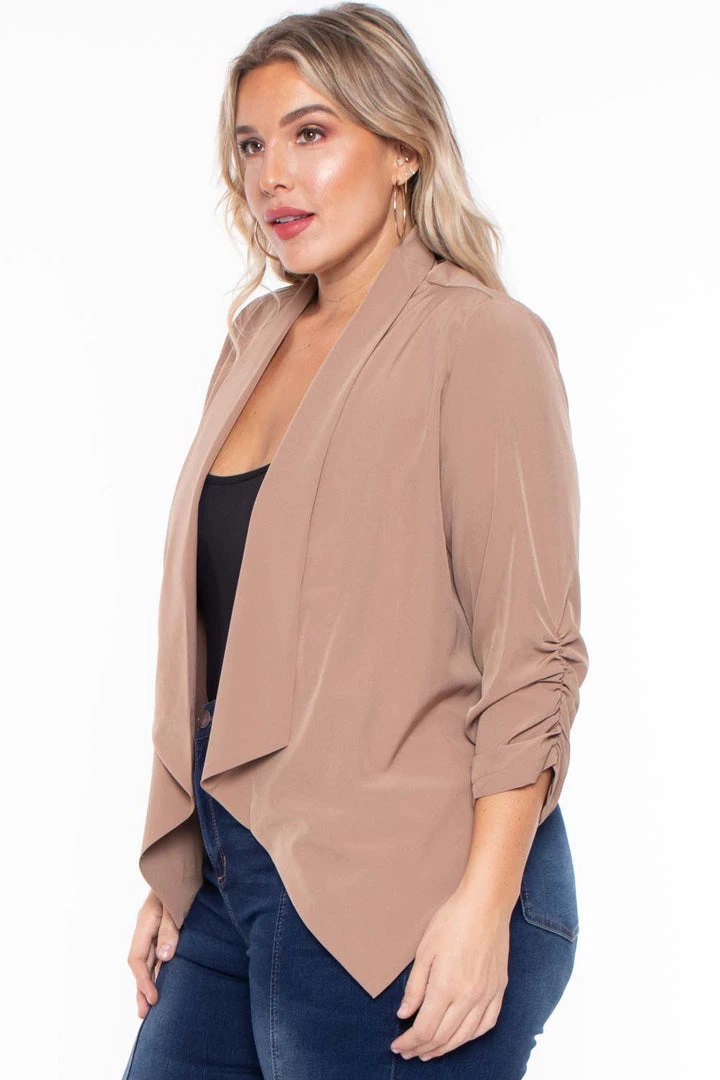 Sky Plus Plus Size Kalila Blazer - Mocha 6 Sky Plus Plus Size Kalila Blazer - Mocha