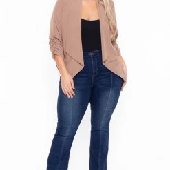 Sky Plus Plus Size Kalila Blazer - Mocha