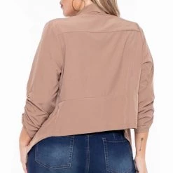 Sky Plus Plus Size Kalila Blazer - Mocha 11 Sky Plus Plus Size Kalila Blazer - Mocha