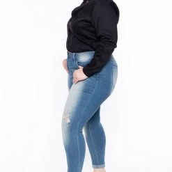 Sky Plus Tops Plus Size Boss Babe Top - Black