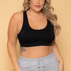Smile Intimates Plus Size Flex Sports Bra 2 Pack- Black/Grey New Arrivals
