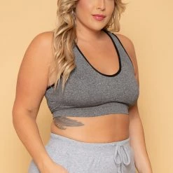Smile Intimates Plus Size Flex Sports Bra 2 Pack- Black/Grey New Arrivals