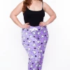 Smile Lingerie Intimates Plus Size French Bulldog Print Lounge Pant - Lavender