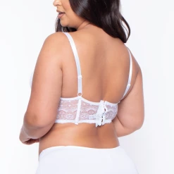 Smile Lingerie Plus Size Balconette Lace Bra - White Intimates