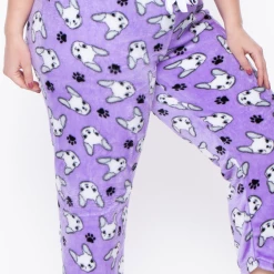 Smile Lingerie Intimates Plus Size French Bulldog Print Lounge Pant - Lavender