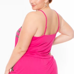 Smile Lingerie Plus Size Lara Babe Pajama Set - Pink