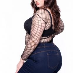 Smile Lingerie Plus Size Fishnet Top - Black 8 Smile Lingerie Plus Size Fishnet Top - Black