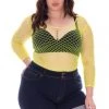 Smile Lingerie Plus Size Fishnet Top - Neon Lime 1 Smile Lingerie Plus Size Fishnet Top - Neon Lime