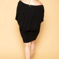 Solid Plus Size Elisa Bodycon Dress - Black New Arrivals 11 Solid Plus Size Elisa Bodycon Dress - Black New Arrivals