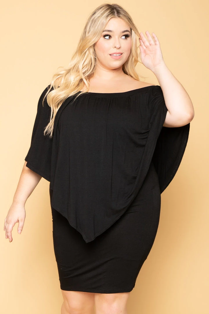 Solid Plus Size Elisa Bodycon Dress - Black New Arrivals 5 Solid Plus Size Elisa Bodycon Dress - Black New Arrivals