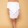 Solid New Arrivals Plus Size Elisa Bodycon Dress - Ivory