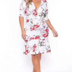 SOLID Plus Size Rosie Ruffle Dress - Ivory