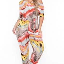 SOLID Party Jumpsuilts Plus Size Jania Abstract Jumpsuit - Mustard 9 SOLID Party Jumpsuilts Plus Size Jania Abstract Jumpsuit - Mustard