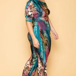 SOLID New Arrivals Plus Size Adina Off Shoulder Jumpsuit - Multi