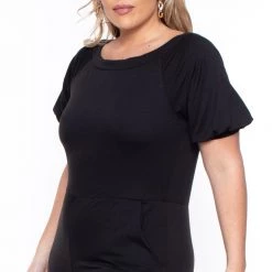 Solid Back In Stock Plus Size Eliza Jumpsuit - Black