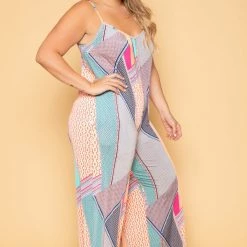 SOLID Plus Size Shani Abstract Jumpsuit - Orange New Arrivals 9 SOLID Plus Size Shani Abstract Jumpsuit - Orange New Arrivals