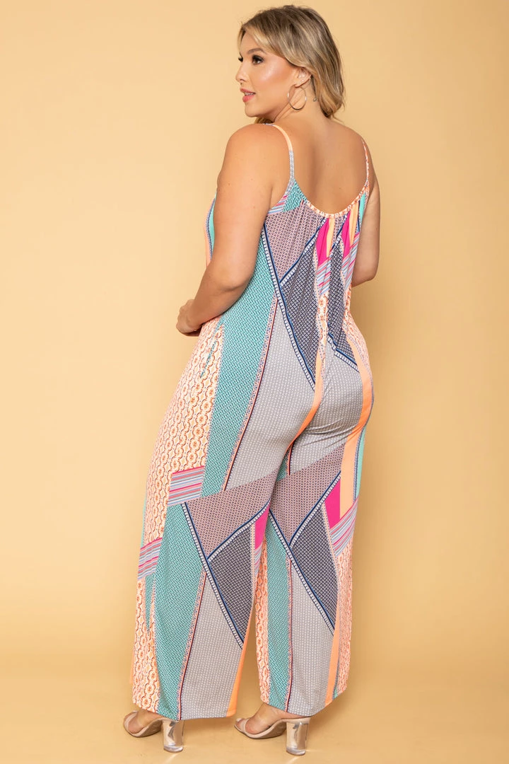 SOLID Plus Size Shani Abstract Jumpsuit - Orange New Arrivals 6 SOLID Plus Size Shani Abstract Jumpsuit - Orange New Arrivals