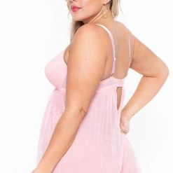Smile Intimates Plus Size Francie Lingerie Set - Pink