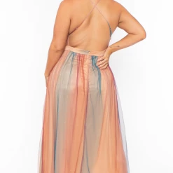 SYMPHONY Back In Stock Plus Size Avianna Maxi Glitter Dress - Blush