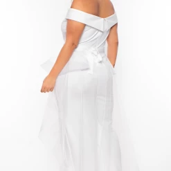 Symphony Party Shop Plus Size Clara Off The Shoulder Tulle Dress - White 21 Symphony Party Shop Plus Size Clara Off The Shoulder Tulle Dress - White