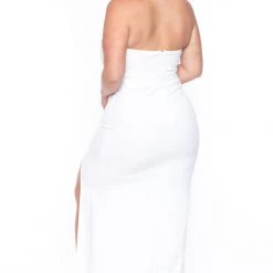 Symphony Bridal Options Plus Size Samantha Ruffled Dress- Ivory