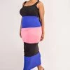The Curve LA Plus Size Lucia Color Block Maxi Dress - Royal Blue