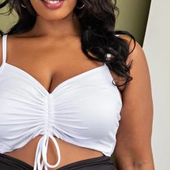 The Curve LA New Arrivals Plus Size Hailey Ruched Dress- Black