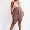 The Curve LA Plus Size Hailey Ruched Dress- Blush New Arrivals