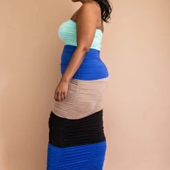 The Curve LA Plus Size Raeni Ruched Bodycon Dress - Royal Blue