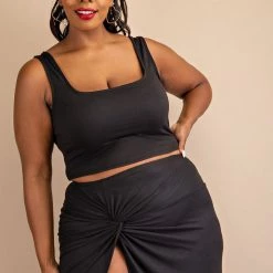 The Curve La Plus Size Kristin Matching Skirt Set - Black New Arrivals