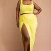 The Curve La Plus Size Kristin Matching Skirt Set - Yellow