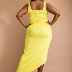 The Curve La Plus Size Kristin Matching Skirt Set - Yellow