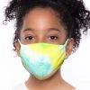 Curvy Sense Face Masks Kids Washable Hand Tie-Dyed Face Mask - Yellow