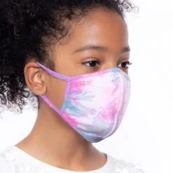 Curvy Sense Face Masks Kids Washable Hand Tie-Dyed Face Mask - Pink