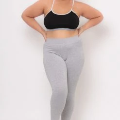 Uni Active Mopas Plus Size Stretch-Knit Leggings - Heather Grey Back In Stock