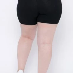 Uni Active Mopas Plus Size High Waist Bicycle Shorts - Black Bottoms
