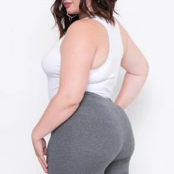 Uni Active Mopas Plus Size High Waist Bicycle Shorts - Charcoal Back In Stock