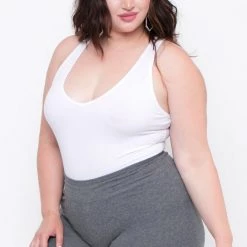 Uni Active Mopas Plus Size High Waist Bicycle Shorts - Charcoal Back In Stock