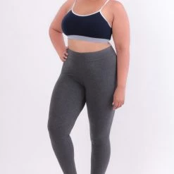 Uni Active Mopas Back In Stock Plus Size Stretch-Knit Leggings - Charcoal