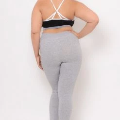Uni Active Mopas Plus Size Stretch-Knit Leggings - Heather Grey Back In Stock