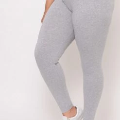 Uni Active Mopas Plus Size Stretch-Knit Leggings - Heather Grey Back In Stock