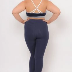 Uni Active Mopas Plus Size Stretch-Knit Leggings - Navy Bottoms