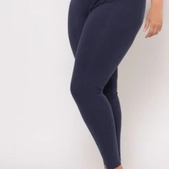 Uni Active Mopas Plus Size Stretch-Knit Leggings - Navy Bottoms
