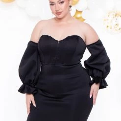 Va Va Voom Plus Size Elara Dress - Black