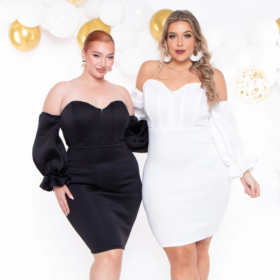 Va Va Voom Plus Size Elara Dress - Black 8 Va Va Voom Plus Size Elara Dress - Black