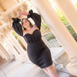 Va Va Voom Plus Size Elara Dress - Black 15 Va Va Voom Plus Size Elara Dress - Black