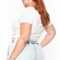 Wax Jean Plus Size Bai Acid Wash Jogger - Light Wash