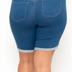 Wax Jean Plus Size Bermuda Jean Shorts - Medium Wash
