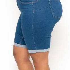 Wax Jean Plus Size Bermuda Jean Shorts - Medium Wash